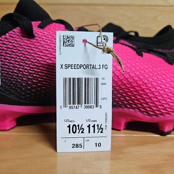 Adidas X Speedportal.3 FG Pink Black Soccer Cleats Shoe Mens GZ5076 - Picture 10 of 14